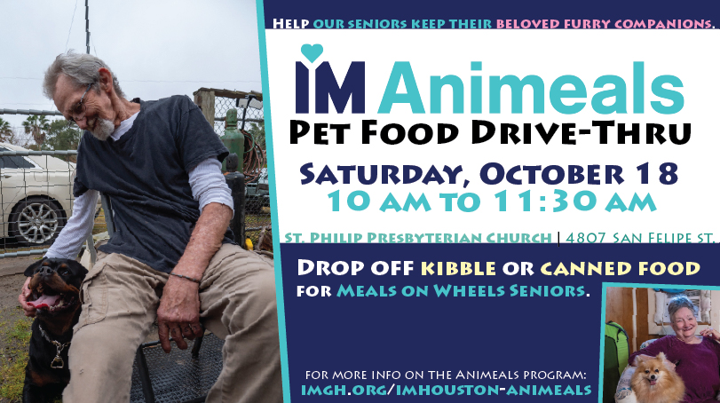 Pet Food Drive Thru benefitting IM's Animeals.  Click here for more information!